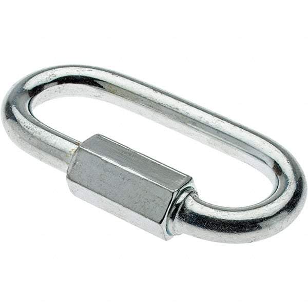 Value Collection - Zinc Steel Quick Link - 1/4" Diameter, 880 Lb Load Limit - Makers Industrial Supply