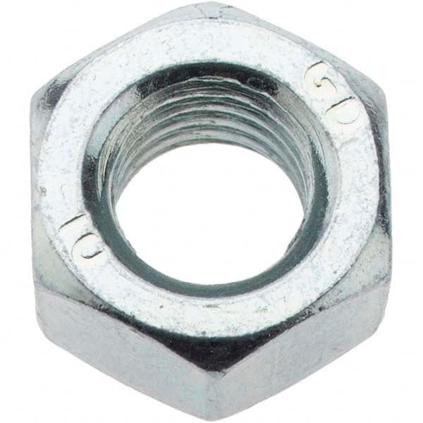 Value Collection - M10x1.50 Metric Coarse Steel Right Hand Hex Nut - 16mm Across Flats, 8.4mm High, Zinc-Plated Finish - Makers Industrial Supply