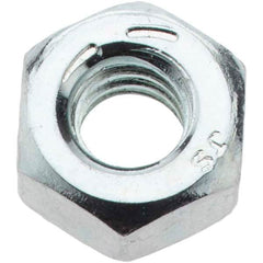 Value Collection - 1/4-20 UNC Steel Right Hand Hex Nut - 7/16" Across Flats, 7/32" High, Zinc-Plated Finish - Makers Industrial Supply