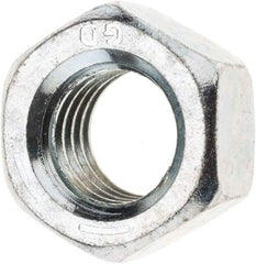 Value Collection - 5/8-11 UNC Steel Right Hand Hex Nut - 15/16" Across Flats, 35/64" High, Zinc-Plated Finish - Makers Industrial Supply