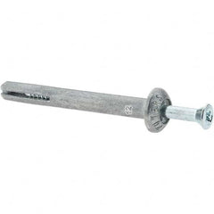 Powers Fasteners - 1/4" Diam, 1/4" Drill, 2-1/4" OAL, Hammer Drive Concrete Anchor - Zamac Alloy, Zinc-Plated Finish, Mushroom Head - Makers Industrial Supply