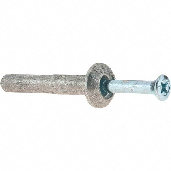 Powers Fasteners - 1/4" Diam, 1/4" Drill, 1-1/2" OAL, Hammer Drive Concrete Anchor - Zamac Alloy, Zinc-Plated Finish, Mushroom Head - Makers Industrial Supply