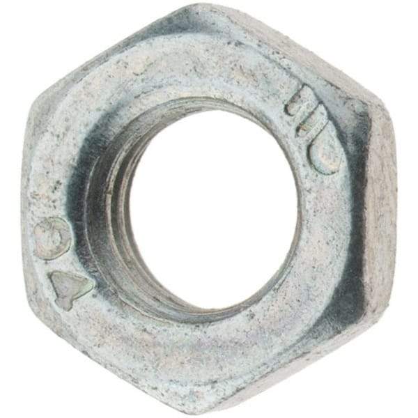 Import - M5x0.80 Metric Coarse Steel Right Hand Hex Jam Nut - 8mm Across Flats, 2.7mm High, Zinc-Plated Finish - Makers Industrial Supply