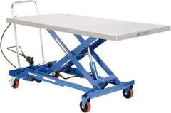 Vestil - 1,000 Lb Capacity Manual Scissor Lift - 12-1/8" to 35-1/2" Lift Height, 63" Platform Length x 31-1/2" Platform Width - Makers Industrial Supply