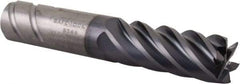 Kennametal - 1/2", 1-1/4" LOC, 1/2" Shank Diam, 3" OAL, 6 Flute, Solid Carbide Square End Mill - Single End, AlTiN Finish, Spiral Flute, 38° Helix, Centercutting, Right Hand Cut, Right Hand Flute, Series UJDE - Makers Industrial Supply