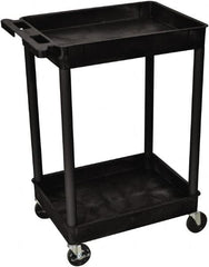 Luxor - 300 Lb Capacity, 24" Wide x 18" Long x 37" High Shelf Cart - 2 Shelf, Plastic - Makers Industrial Supply