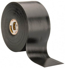 3M - 2" x 30', Black Rubber Electrical Tape - Series 130C, 30 mil Thick, 750 V/mil Dielectric Strength, 7.5 Lb./Inch Tensile Strength - Makers Industrial Supply