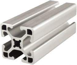 80/20 Inc. - 72 Inches Long x 1-1/2 Inches Wide x 1-1/2 Inches High, T Slotted Aluminum Extrusion - 0.877 Square Inches, Clear Anodized Finish - Makers Industrial Supply