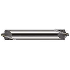 Harvey Tool - 0.011" Radius, 1/8" Diam, 2 Flute Solid Carbide Corner Rounding End Mill - Exact Industrial Supply