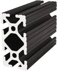 80/20 Inc. - 145 Inches Long x 1-1/2 Inches Wide x 3 Inches High, T Slotted Aluminum Extrusion - 2.0798 Square Inches, Black Anodized Finish - Makers Industrial Supply