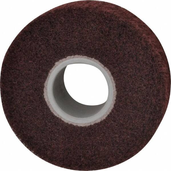 3M - 6" Diam Aluminum Oxide Finishing Flap Wheel - 2" Hole, 2" Wide, Density 5, Nonwoven, Medium Grade, 3,400 Max RPM - Makers Industrial Supply