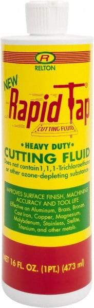 Relton - Rapid Tap, 1 Pt Bottle Cutting Fluid - Semisynthetic, For Tapping - Makers Industrial Supply