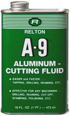 Relton - A-9, 1 Pt Bottle Cutting Fluid - Semisynthetic, For Broaching, Drilling, Milling, Reaming, Sawing, Tapping, Threading - Makers Industrial Supply