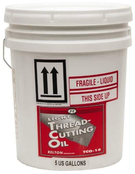 Relton - TCO-16, 5 Gal Pail Tapping Fluid - Straight Oil, For Thread Smoothing - Makers Industrial Supply