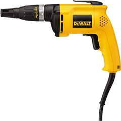 DeWALT - Pistol Grip Handle, 5,300 RPM, 60 In/Lb Torque, Electric Screwdriver - 1/4" Bit Holder, 120 Volts, 6 Amps - Makers Industrial Supply