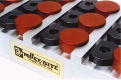 Mitee-Bite - 3/8" Mild Steel Hex, 5/8-11 Stud Thread, Symmetrical Hex Clamp - 35/64" Hex Height, 6,000 Lb Holding Force, Mild Steel Stud, 1-1/8" Long Thread, 100 Ft/Lb Torque, 4 Clamps - Makers Industrial Supply