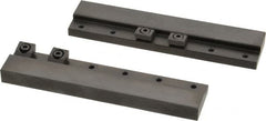 Mitee-Bite - 2 Piece, 5-3/4 x 1-1/4" Magnetic Chuck Gripping Rails - 0.58" High, Carbon Steel, Black Oxide Finish - Makers Industrial Supply