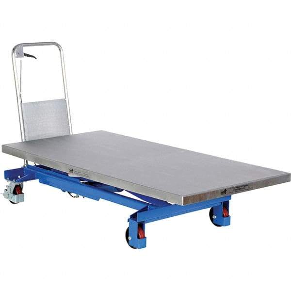 Vestil - 1,000 Lb Capacity Hydraulic Scissor Elevating Cart - 15" Lift Height, 63" Platform Length x 31-1/2" Platform Width - Makers Industrial Supply