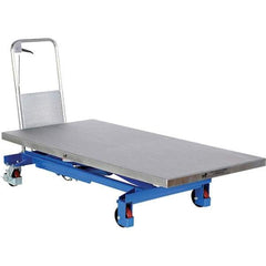 Vestil - 1,000 Lb Capacity Hydraulic Scissor Elevating Cart - 15" Lift Height, 63" Platform Length x 31-1/2" Platform Width - Makers Industrial Supply