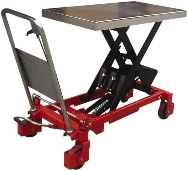 Vestil - 1,750 Lb Capacity Hydraulic Scissor Elevating Cart - 17" Lift Height, 39-1/2" Platform Length x 20" Platform Width - Makers Industrial Supply