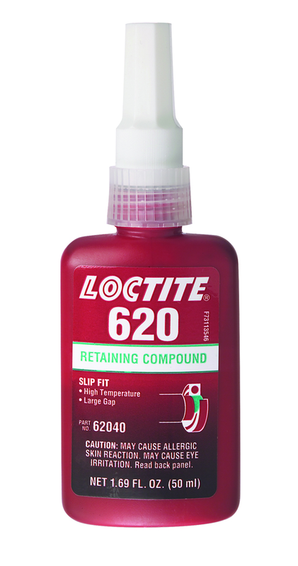 620 Retaining Compound; Slip Fit; High Strength; High Temperatures -50 ml - Makers Industrial Supply