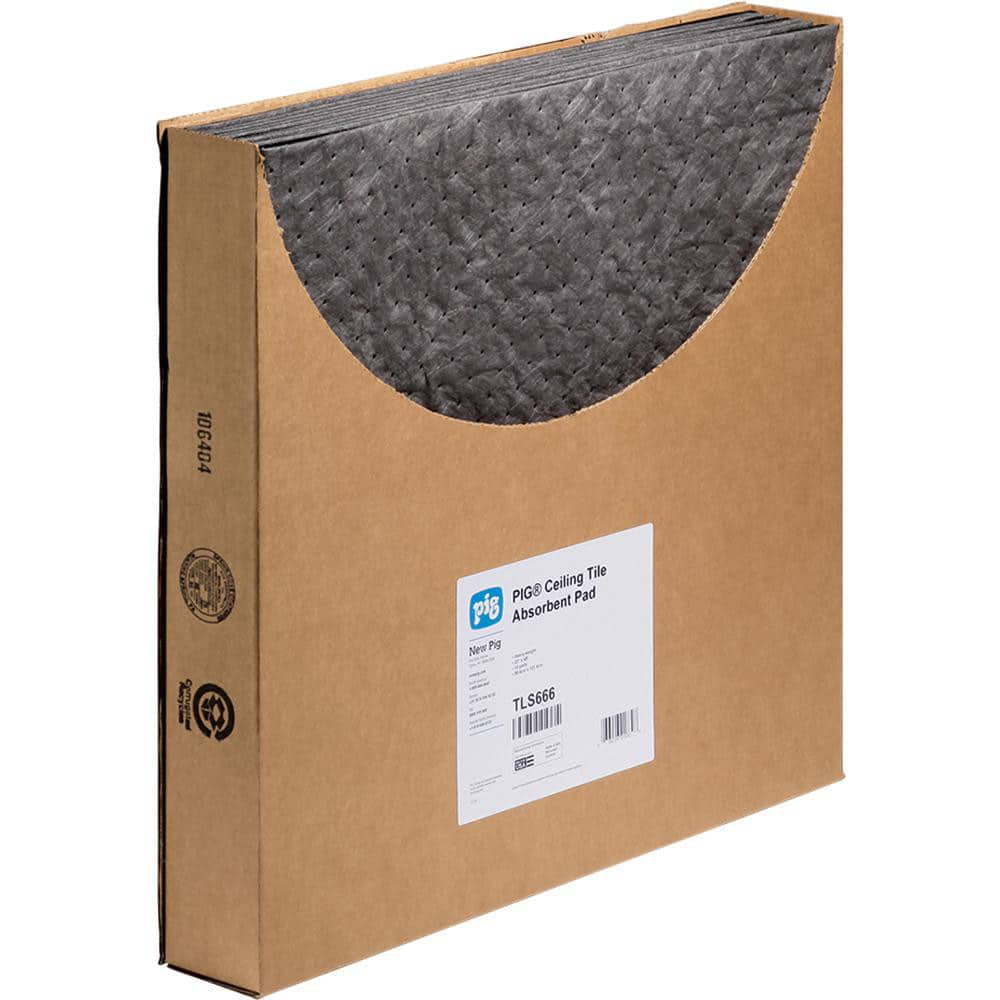 Pads, Rolls & Mats; Application: Ceiling Tile; Total Package Absorption Capacity: 5.9 gal; Material: Polypropylene; Features: Flame Resistant - Will Melt and Self-Extinguish; Heavyweight; Indoor Use; Fluids Absorbed: Water; Solvents; Universal; Oil; Coola