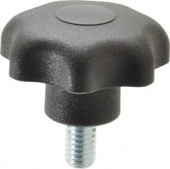 Gibraltar - 32mm Head Diam, 7 Point Lobed Knob - M6x1 Stem, Thermoplastic - Makers Industrial Supply