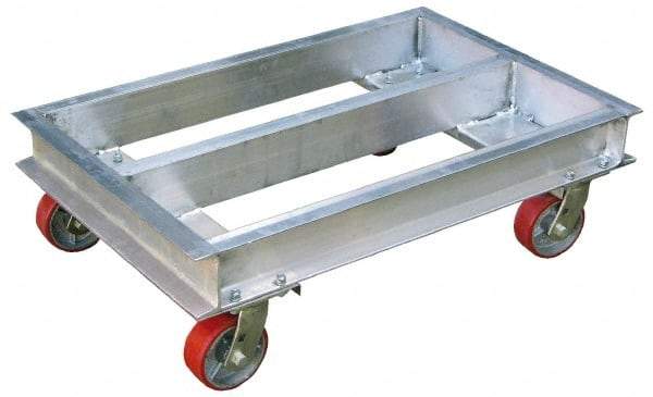 Vestil - 2,000 Lb Capacity Aluminum Flush Open Frame Dolly - 36" Long x 21" Wide x 10" High, 5" Wheels - Makers Industrial Supply