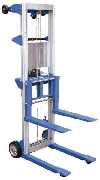 Vestil - 500 Lb Capacity, 47" Lift Height, Standard Base Manually Operated Lift - Makers Industrial Supply