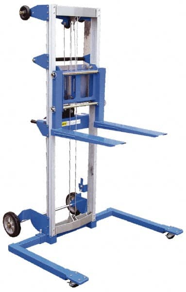 Vestil - 400 Lb Capacity, 97" Lift Height, Straddle Base Manually Operated Lift - Makers Industrial Supply