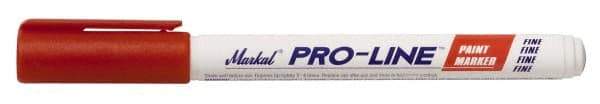 Markal - Red Liquid Enamel-Based Paint Marker - Fine Tip, Alcohol Base Ink - Makers Industrial Supply