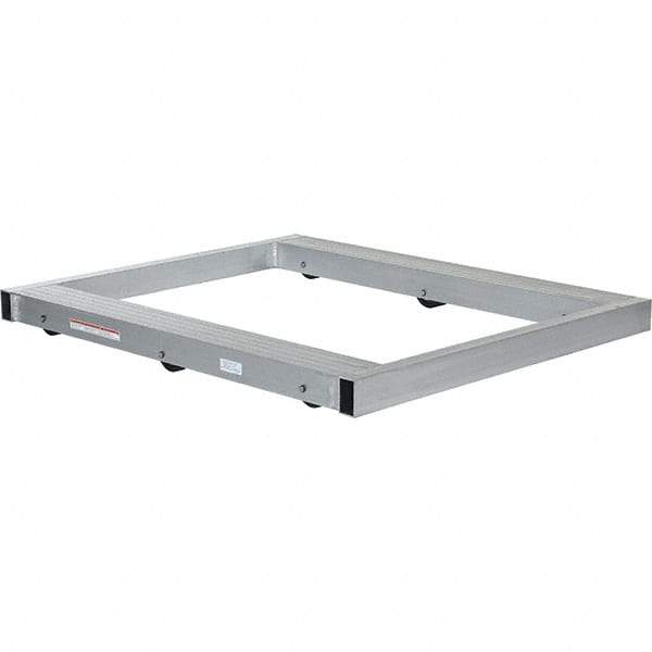 Vestil - 4,000 Lb Capacity Aluminum Pallet Dolly - 48" Long x 40" Wide x 4-1/4" High, 3" Wheels - Makers Industrial Supply