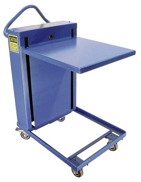 Vestil - 460 Lb Capacity Portable Spring Elevating Cart - 11" Lift Height, 20" Platform Length x 20" Platform Width - Makers Industrial Supply