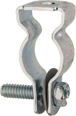 Cooper B-Line - Steel Rigid/EMT Conduit Hanger with Bolt - 1/2" EMT, 1/2" Rigid, 1/4" Rod, Zinc Plated Finish - Makers Industrial Supply