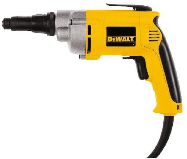 DeWALT - Pistol Grip Handle, 4,000 RPM, 81 In/Lb Torque, Electric Screwdriver - 1/4" Bit Holder, 6.3 Amps - Makers Industrial Supply