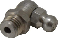 PRO-LUBE - 90° Head Angle, M8x1.0 Metric Stainless Steel Standard Grease Fitting - 9mm Hex - Makers Industrial Supply