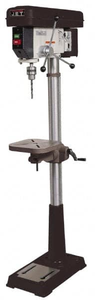 Jet - 15" Swing, Step Pulley Drill Press - 16 Speed, 3/4 hp, Single Phase - Makers Industrial Supply