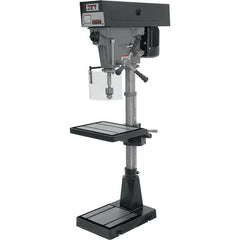 Jet - 15" Swing, Step Pulley Drill Press - 6 Speed, 1 hp, Single Phase - Makers Industrial Supply