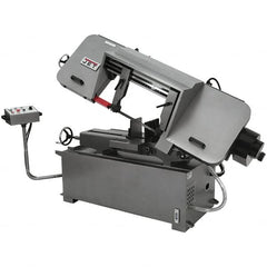 Jet - 12 x 35" Max Capacity, Semi-Automatic Variable Speed Pulley Horizontal Bandsaw - 82 to 262 SFPM Blade Speed, 230 Volts, 45°, 3 hp, 3 Phase - Makers Industrial Supply