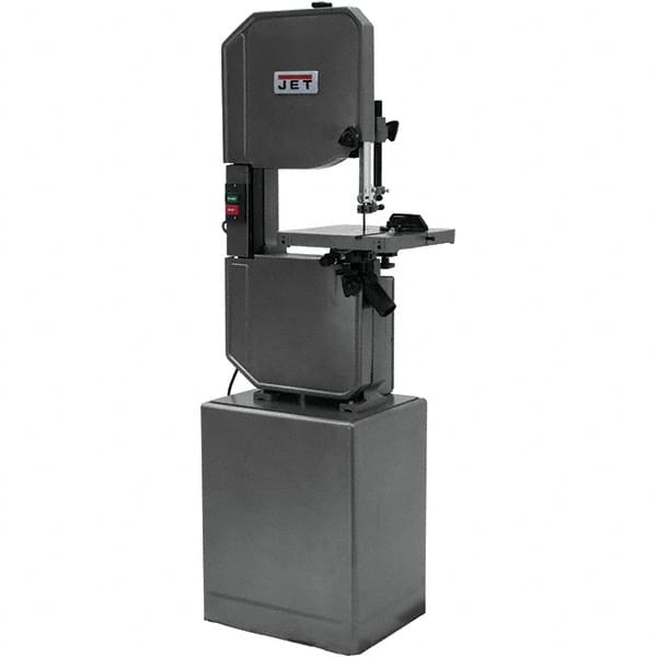 Jet - 13-1/2 Inch Throat Capacity, Step Pulley Vertical Bandsaw - 3300 (Wood), 39, 57, 78, 107, 142, 196, 278 (Metal) SFPM, 1 HP, Three Phase - Makers Industrial Supply