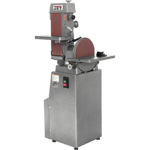 Jet - 48 Inch Long x 6 Inch Wide Belt, 12 Inch Diameter, Horizontal and Vertical Combination Sanding Machine - 2,850 Ft./min Belt Speed, 1-1/2 HP, Three Phase - Makers Industrial Supply