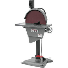 Jet - 20 Inch Diameter, 1,725 RPM, 3 Phase Disc Sanding Machine - 3 HP, 230 Volts, 27-1/2 Inch Long x 10-1/2 Inch Wide, 30 Inch Overall Length x 53 Inch Overall Height - Makers Industrial Supply