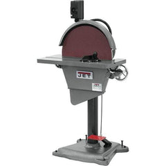 Jet - 20 Inch Diameter, 1,725 RPM, 3 Phase Disc Sanding Machine - 27-1/2 Inch Long x 10-1/2 Inch Wide, 30 Inch Overall Length x 53 Inch Overall Height - Makers Industrial Supply