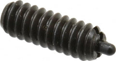 Vlier - 6-32, 3/8" Thread Length, 1/16" Plunger Projection, Steel Threaded Spring Plunger - 0.044 - 0.045" Max Plunger Diam, 3/8" Plunger Length, 1 Lb Init End Force, 1.6 Lb Final End Force - Makers Industrial Supply