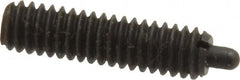 Vlier - 8-32, 5/8" Thread Length, 3/32" Plunger Projection, Steel Threaded Spring Plunger - 0.069 - 0.07" Max Plunger Diam, 5/8" Plunger Length, 2.7 Lb Init End Force, 7.3 Lb Final End Force - Makers Industrial Supply