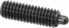 Vlier - 3/8-16, 1-1/8" Thread Length, 3/16" Plunger Projection, Steel Threaded Spring Plunger - 0.186 - 3/16" Max Plunger Diam, 1-1/8" Plunger Length, 5.5 Lb Init End Force, 14.5 Lb Final End Force - Makers Industrial Supply