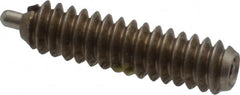 Vlier - 6-32, 17/32" Thread Length, 1/16" Plunger Projection, Stainless Steel Threaded Spring Plunger - 0.044 - 0.045" Max Plunger Diam, 17/32" Plunger Length, 1.5 Lb Init End Force, 4.5 Lb Final End Force - Makers Industrial Supply