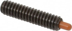 Vlier - 1/4-20, 1" Thread Length, 3/16" Plunger Projection, Steel Threaded Spring Plunger - 0.116 - 0.118" Max Plunger Diam, 1" Plunger Length, 3 Lb Init End Force, 13 Lb Final End Force - Makers Industrial Supply