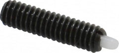 Vlier - 8-32, 5/8" Thread Length, 3/32" Plunger Projection, Steel Threaded Spring Plunger - 0.068 - 0.07" Max Plunger Diam, 5/8" Plunger Length, 2.7 Lb Init End Force, 7.3 Lb Final End Force - Makers Industrial Supply