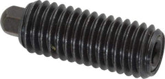 Vlier - 3/8-16, 1-1/8" Thread Length, 3/16" Plunger Projection, Steel Threaded Spring Plunger - 3/16 (Hex)" Max Plunger Diam, 1-1/8" Plunger Length, 5.5 Lb Init End Force, 14.5 Lb Final End Force, 3/16" Hex - Makers Industrial Supply